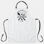 Beste Hubby Ooit BBQ King Gepersonaliseerde Koppel Schort (Voorkant)
