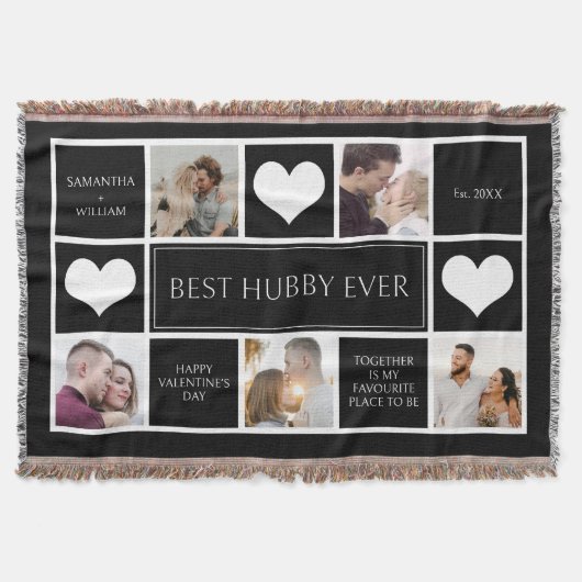 Beste Hubby ooit fotocollage minimalist Deken (Voorkant)