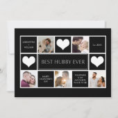 Beste Hubby ooit fotocollage minimalist Feestdagenkaart (Voorkant)