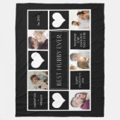 Beste Hubby ooit fotocollage minimalist Fleece Deken (Voorkant)