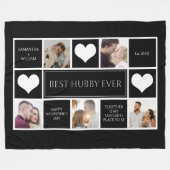 Beste Hubby ooit fotocollage minimalist Fleece Deken (Voorkant (Horizontaal))