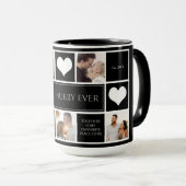 Beste Hubby ooit fotocollage minimalist Mok (Voorkant rechts)