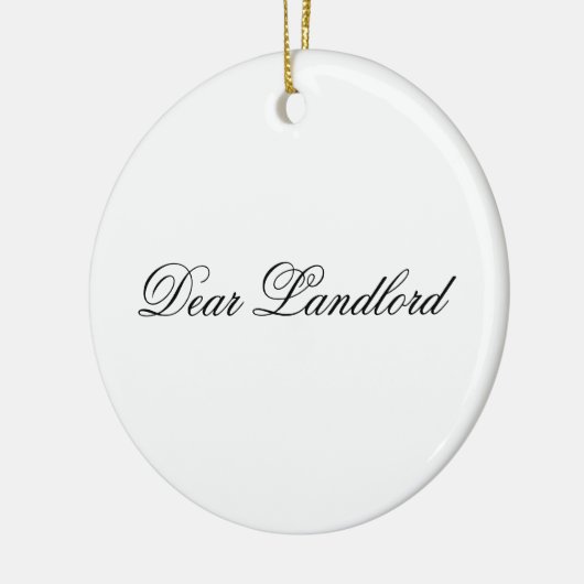 Beste huisbaas Ornament (Links)