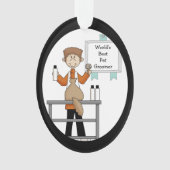 Beste huisdier Groomer Kitty Cat Acryl Ornament (voorkant)