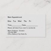 Beste huisdier Grooming Afspraak Kaarten Ontwerp Afsprakenkaartje (Achterkant)