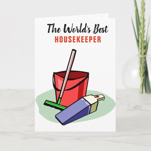 Beste huishoudster bedankkaart (Voorkant)