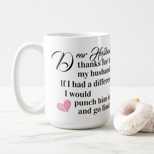 Beste Husband, bedankt voor mijn man Koffiemok (Met donut)