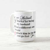 Beste Husband, bedankt voor mijn man Koffiemok (Voorkant links)