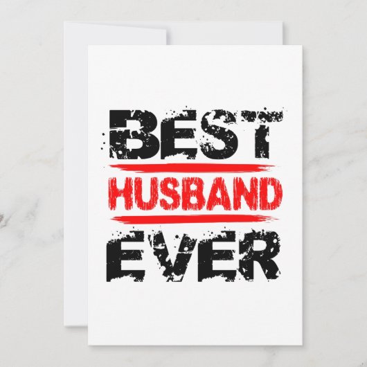 Beste HUSBAND ooit Grunge Style Red en zwarte Z807 (Voorkant)