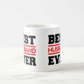 Beste HUSBAND ooit zwart en Red Modern A04 Koffiemok (Center)