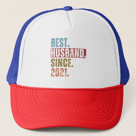 BESTE HUSBAND SINDS 2021 TRUCKER PET (Voorkant)