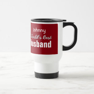 Beste HUSBAND van de wereld U kiest Achtergrondkle Reisbeker