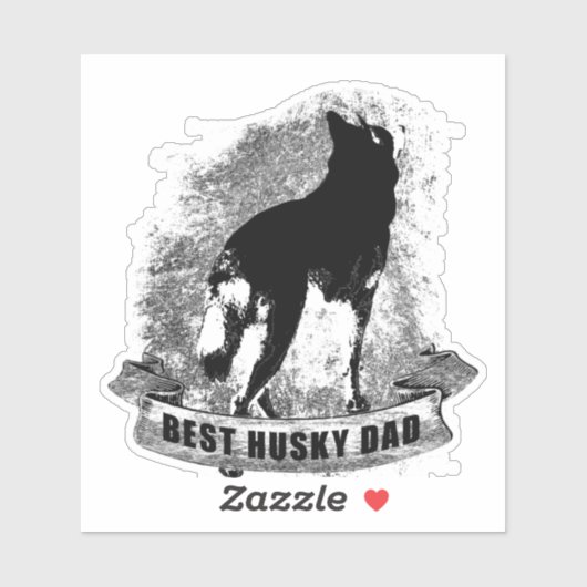 BESTE HUSKY DAD spruchband Sticker (Vel)