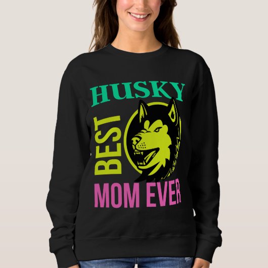 Beste husky moeder ooit het beste voor hond trui (Voorkant)