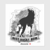 BESTE HUSKY MOM Banner Sticker (Vel)