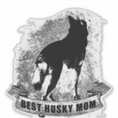 BESTE HUSKY MOM Banner Sticker (Voorkant)