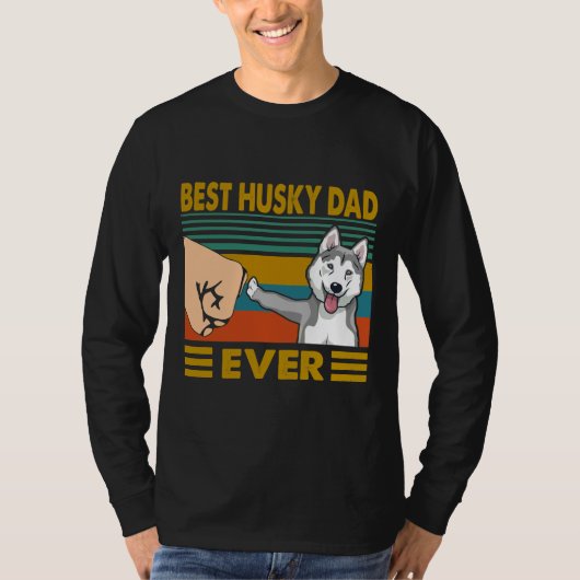 Beste husky vader ooit husky hond husky eigenaar t-shirt (Voorkant)