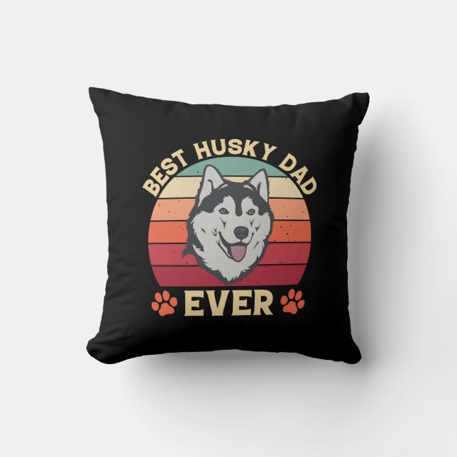 Beste husky vader ooit Ultimate Love Bond hond pap Kussen (Voorkant)