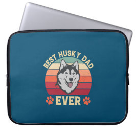 Beste husky vader ooit Ultimate Love Bond hond pap Laptop Sleeve
