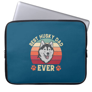 Beste husky vader ooit Ultimate Love Bond hond pap Laptop Sleeve
