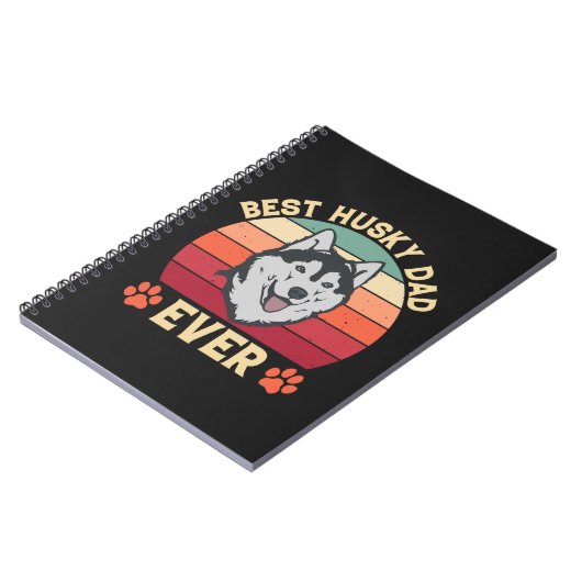 Beste husky vader ooit Ultimate Love Bond hond pap Notitieboek (Linkerzijde)