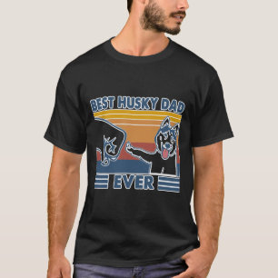 beste husky vader ooit vuist bump t-shirt
