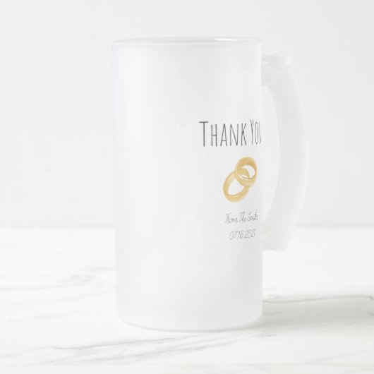 Beste huwelijksfunctionaris ter wereld - Dank je c Matglas Bierpul (Voorkant rechts)