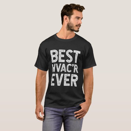 Beste HVACR ooit Grappige HVAC Tech T-shirt (Voorkant volledig)