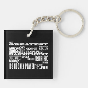 Beste i-hockeyspelers met de grootste i-hockeyspel sleutelhanger