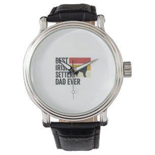 Beste Ier Setter Vader Ooit Vintage Hondenliefhebb Horloge