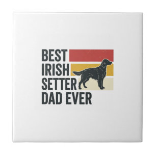 Beste Ier Setter Vader Ooit Vintage Hondenliefhebb Tegeltje