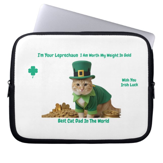 Beste Ierse Kattenvader ter Wereld Laptop Sleeve (Voorkant)