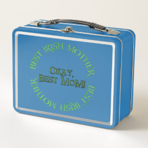 Beste Ierse moeder blauwe lunchbox