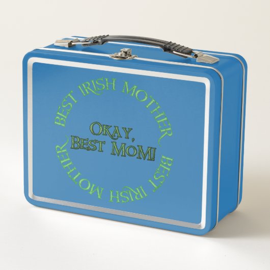Beste Ierse moeder blauwe lunchbox (Voorkant)