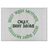 Beste Ierse Moeder glas snijplank (Voorkant)