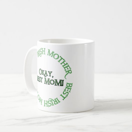 Beste Ierse moeder koffie mok (Voorkant links)