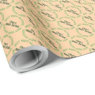 Beste Ierse moeder tan matte inpakpapier