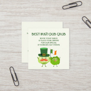 BESTE IERSE PUBGRUB Kawaii Kool St. Patrick's Day Vierkante Visitekaartje