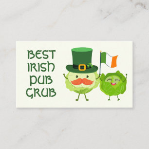 BESTE IERSE PUBGRUB Kawaii Kool St. Patrick's Day Visitekaartje