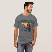 Beste Ierse waterspaniel vader ooit  vader D T-shirt (Voorkant volledig)
