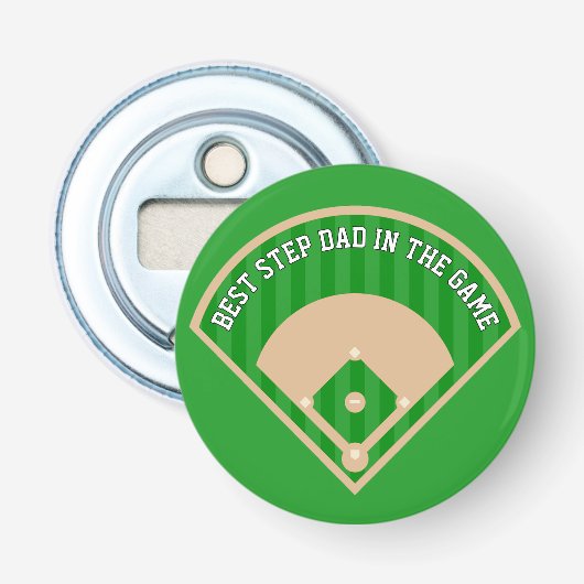 Beste in het spel Baseball Field Gift Button Flesopener (Voorkant)