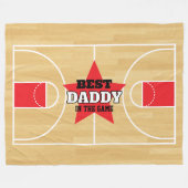 Beste in het spel Basketbal gepersonaliseerde gift Fleece Deken (Voorkant (Horizontaal))