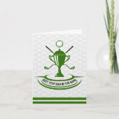 Beste in het spel gepersonaliseerd golf opvouwbaar kaart (Voorkant)