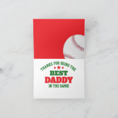 Beste in het spel honkbal gepersonaliseerd cadeau kaart (Binnen)