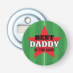 Beste in het spel Voetbal Field Gepersonaliseerde  Button Flesopener