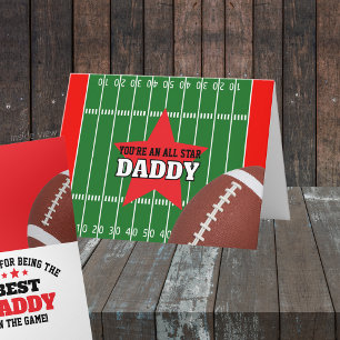 Beste in het spel voetbal gepersonaliseerd cadeau kaart