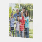 Beste in-wetten ooit | Citaat- en fotocadeau Glas Ornament (Voorkant links)