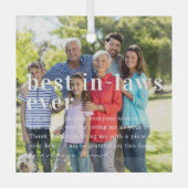 Beste in-wetten ooit | Citaat- en fotocadeau Glas Ornament (Voorkant)