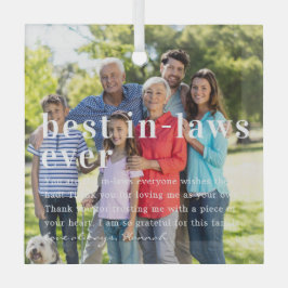 Beste in-wetten ooit | Citaat- en fotocadeau Glas Ornament