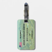 Beste Ingenieur Aangepaste Bedrijfsnaam Bagagelabe Bagagelabel (Achterkant verticaal)